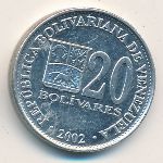 Venezuela, 20 bolivares, 2002–2004