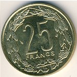 Центральная Африка, 25 франков (1975–2003 г.)