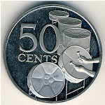 Trinidad & Tobago, 50 cents, 1976–2003