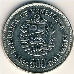 Venezuela, 500 bolivares, 1999