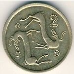 Cyprus, 2 cents, 1985–1990