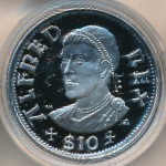 Virgin Islands, 10 dollars, 2008