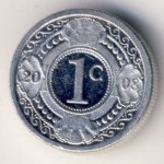 Антильские острова, 1 цент (1989–2016 г.)
