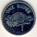 Seychelles, 1 rupee, 1992–2010