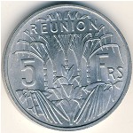 Реюньон, 5 франков (1955–1973 г.)