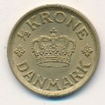 Denmark, 1/2 krone, 1939–1940