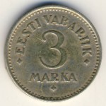 Estonia, 3 marka, 1925