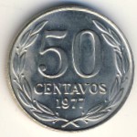 Chile, 50 centavos, 1975–1977