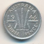 Australia, 3 pence, 1938–1944