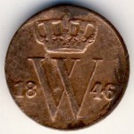 Netherlands, 1/2 cent, 1841–1847