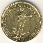 Hungary, 20 korona, 1892–1915