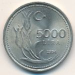Turkey, 5000 lira, 1992–1994