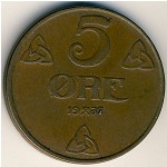Норвегия, 5 эре (1908–1952 г.)