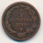 Австрия, 1/2 крейцера (1780–1783 г.)