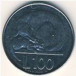 San Marino, 100 lire, 1975