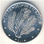 Vatican City, 1 lira, 1970–1977
