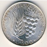 Ватикан, 500 лир (1970–1976 г.)