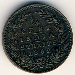 Стрейтс-Сетлментс, 1/4 цента (1862 г.)