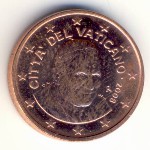 Ватикан, 1 евроцент (2006–2013 г.)