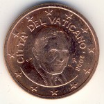 Vatican City, 5 euro cent, 2006–2013