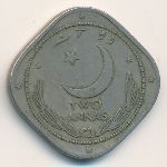 Pakistan, 2 anna, 1950