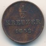 Вюртемберг, 1/2 крейцера (1840–1856 г.)