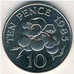 Гернси, 10 пенсов (1985–1990 г.)