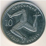 Isle of Man, 10 pence, 1992–1995