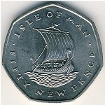 Остров Мэн, 50 новых пенсов (1971–1975 г.)