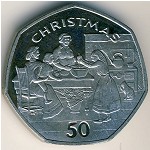Isle of Man, 50 pence, 1998