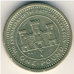 Gibraltar, 1 pound, 1989