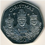 Gibraltar, 50 pence, 1988