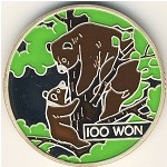 North Korea, 100 won, 1999