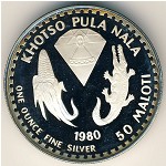 Lesotho, 50 maloti, 1980