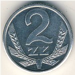 Poland, 2 zlote, 1989–1990