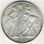 Czechoslovakia, 100 korun, 1955