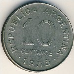 Argentina, 10 centavos, 1952–1953