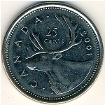 Canada, 25 cents, 2001–2003
