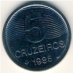 Brazil, 5 cruzeiros, 1985