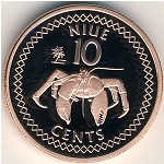 Ниуэ, 10 центов (2009–2010 г.)