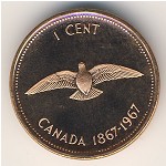 Canada, 1 cent, 1967