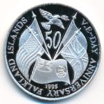 Falkland Islands, 50 pence, 1995