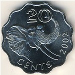 Свазиленд, 20 центов (1998–2005 г.)
