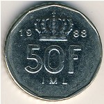 Luxemburg, 50 francs, 1987–1989