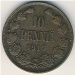 Finland, 10 pennia, 1917
