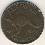 Australia, 1 penny, 1938–1948