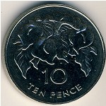 Остров Святой Елены и острова Вознесения, 10 пенсов (1984 г.)