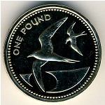 Остров Святой Елены и острова Вознесения, 1 фунт (1984 г.)