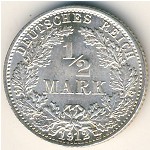 Германия, 1/2 марки (1905–1919 г.)