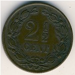 Netherlands, 2 1/2 cents, 1877–1898